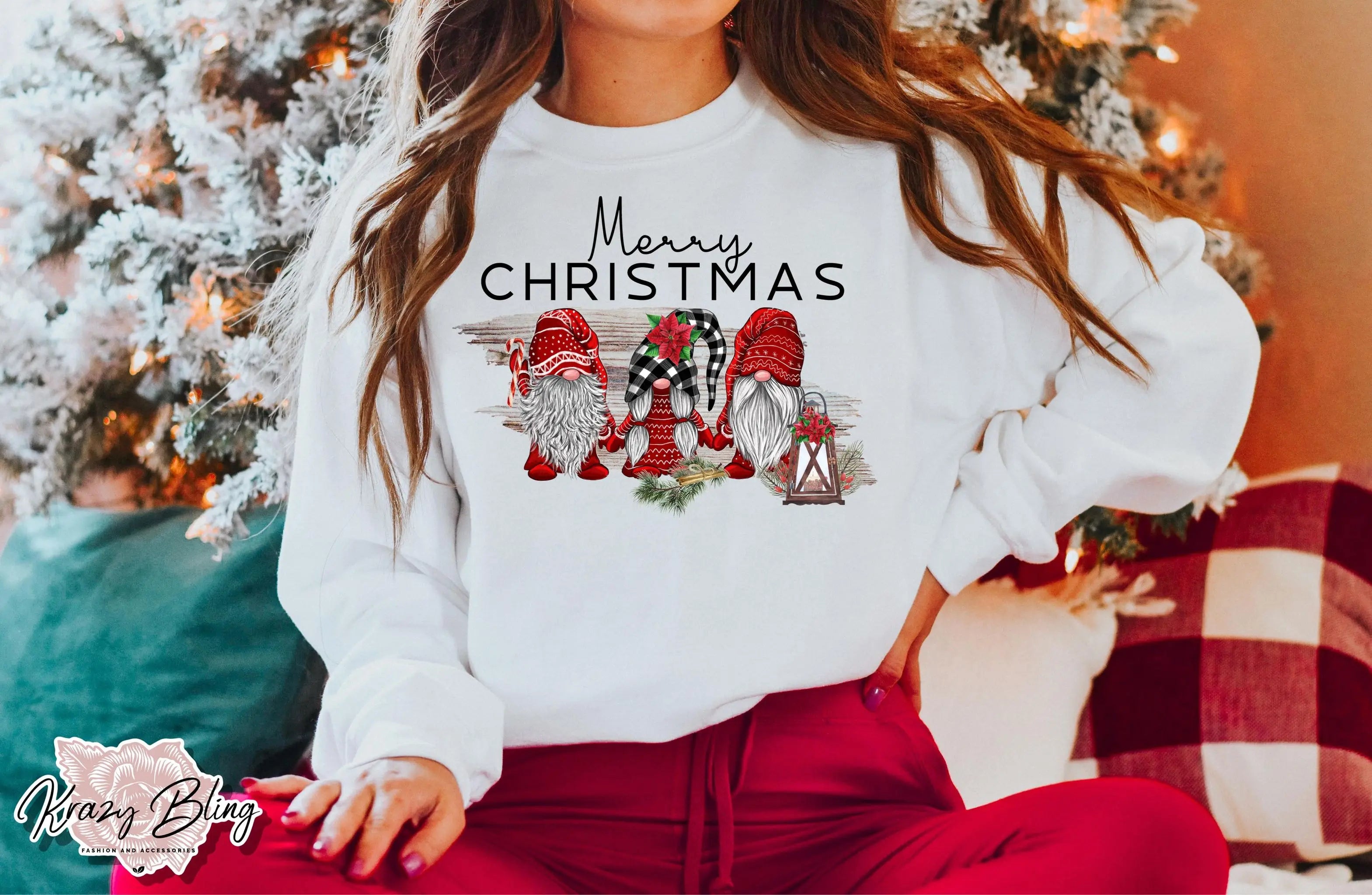 Merry Christmas Gnomes Sweater – Krazy Bling