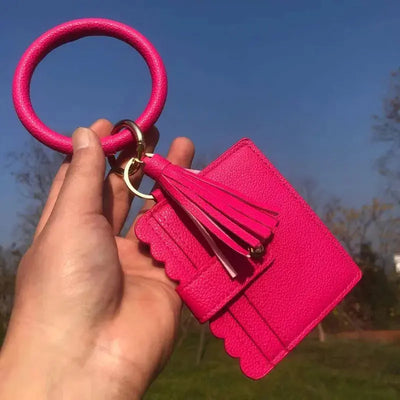 Hot Pink ID/Card Holder Wristlet Krazy Bling