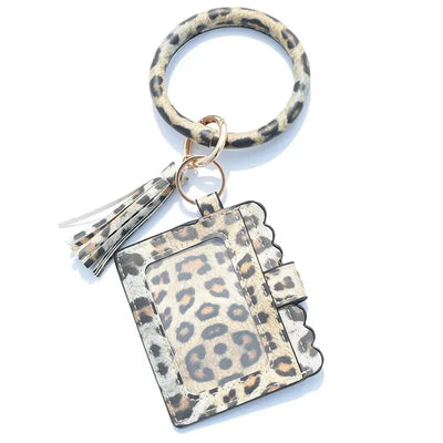 Light Cheetah ID/Card Holder Wristlet Krazy Bling