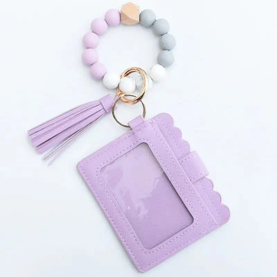 Lilac ID/Card Holder Wristlet Krazy Bling