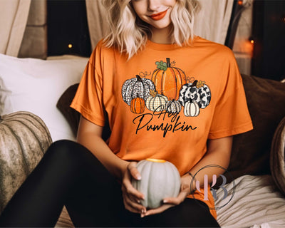Hey Pumpkin Cowhide Pumpkin Tee Krazybling