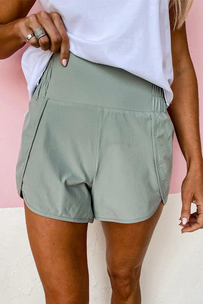 Mariah Olive Green Athletic Shorts Krazy Bling