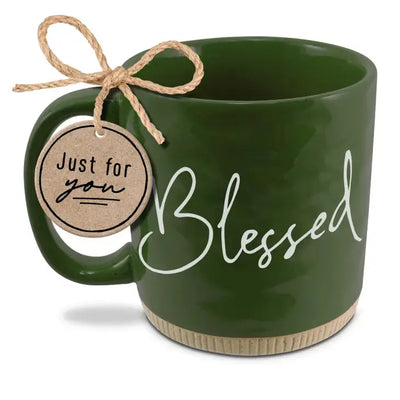 Olive Green Blessed Coffee Cup Gift Krazy Bling