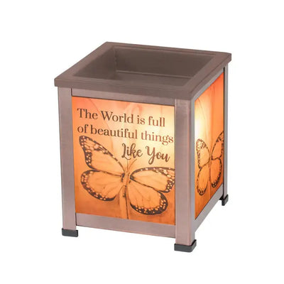 The World Is Full Of Beautiful Things Like You Butterfly Wax Warmer Krazy Bling