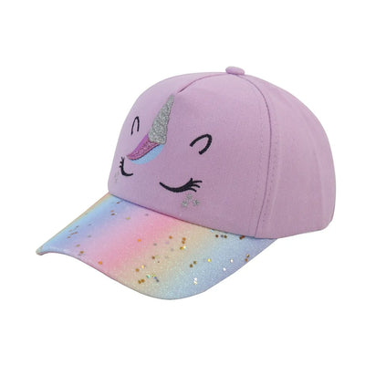 Kid's Purple Unicorn Baseball Cap Hat Krazy Bling