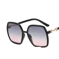 Black Frame Gold Link Sunglasses Krazy Bling