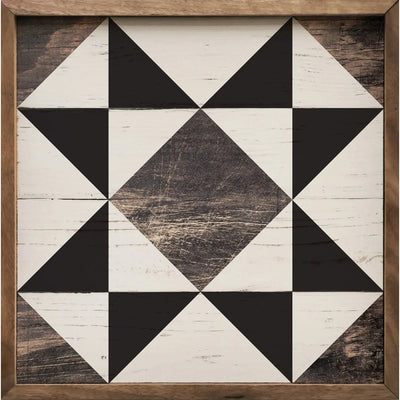 Brown & Black Quilt Wood Frame Picture Kendrick Home