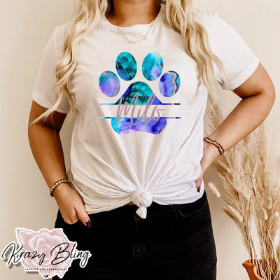 Custom Milkyway Paw Print With Pets Name Tee Krazybling