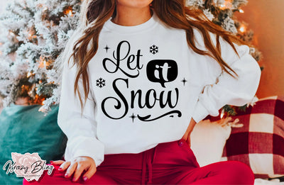 Let It Snow Black Sweater Krazybling