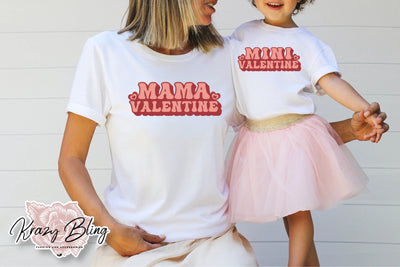 Mama And Mini Valentines Day Tees - KIDS Krazybling