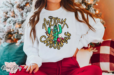 Merry Christmas Cactus Sweater Krazybling