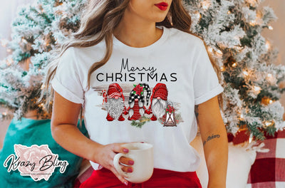 Merry Christmas Gnomes Tee Krazybling