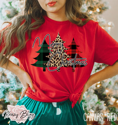 Merry Christmas Trees Tee Krazybling