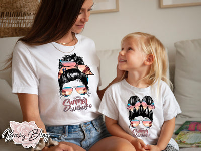 Mommy And Me Summer Vibes Tee Krazybling