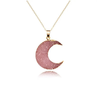 Pink Moon Crystal Necklace Krazy Bling