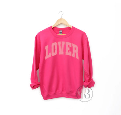 Pink University Letter LOVER Sweatshirt Krazybling