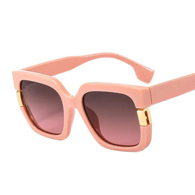 Pink & Gold Square Sunglasses Krazy Bling