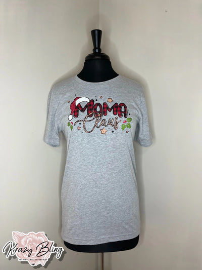 RTS Athletic Heather Mama Claus Tees Krazybling