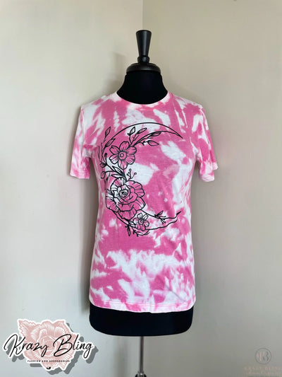 RTS Bleach Heather Charity Pink Cresent Moon Tee Krazybling