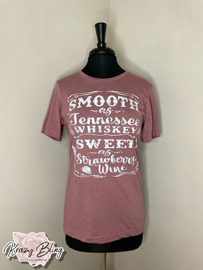 RTS Heather Mauve Smooth As Tennesse Whiskey Tee Krazybling