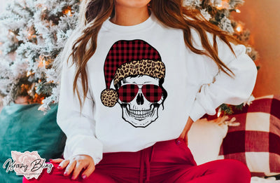 Santa Hat Skeleton Christmas Sweater Krazybling