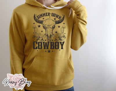 Simmer Down Cowboy Cowskull Sweatshirt Krazybling