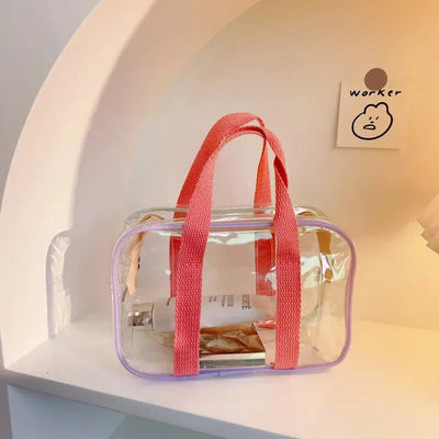 Small Clear Pink Travel Bag Jen + Co