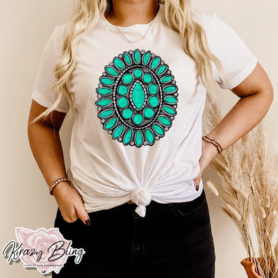 Turquoise Squash Blossom Tee Krazybling