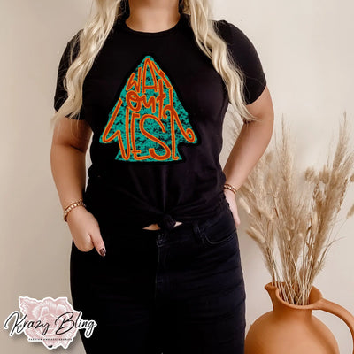 Way Out West Turquoise Arrowhead Tee Krazybling