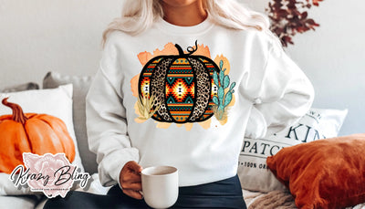 Western Aztec Pumpkin Sweater Krazybling